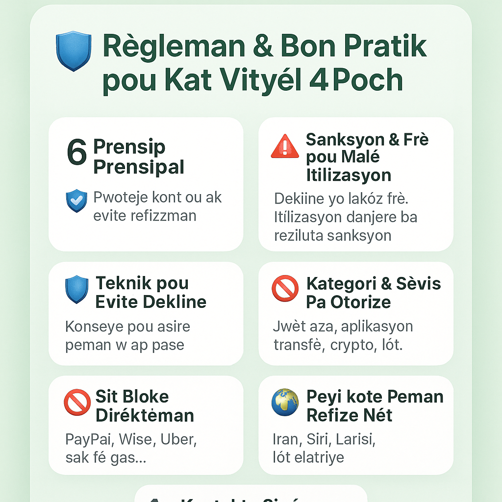 rules for card progams