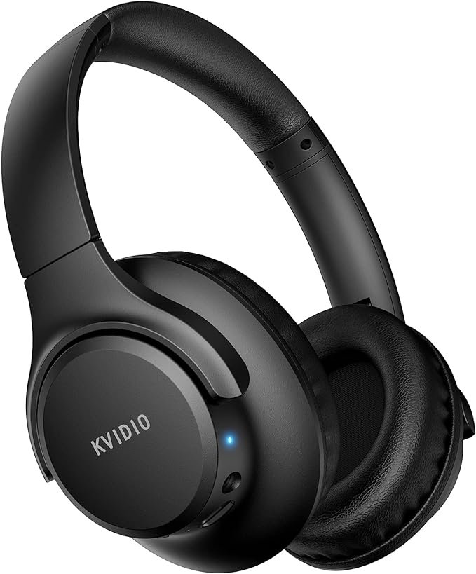 KVIDIO Bluetooth Headphones Over Ear, 65 Hours Playtime Wireless Headphones