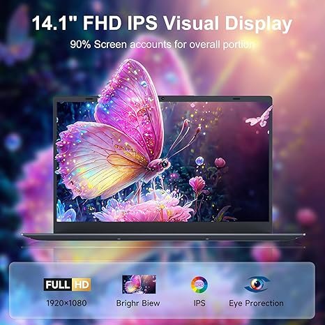 Laptop Computer, 8GB RAM 512GB SSD, Laptop with N4020 Processor(Up to 2.8GHz), 14-Inch 1080P FHD IPS Display, Win11 Pro, Long Battery Life, HDMI, Laptops - Image 4